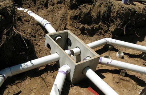 septic system no distribution box|installing a septic distribution box.